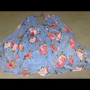 Blue Floral Top